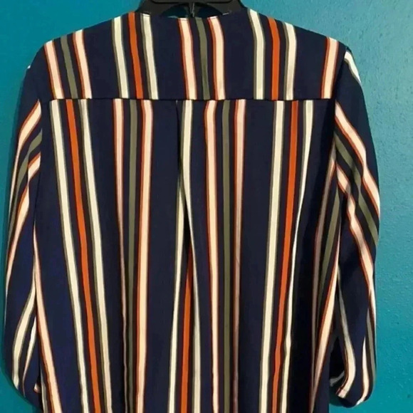 NWOT Rue21 Striped Causal Half Zip Blouse Top - Picture 4 of 5
